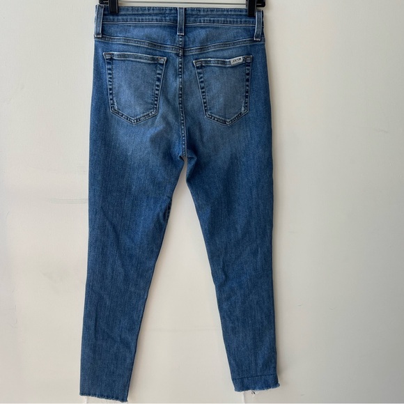 $185 Joe’s Jeans 29 Mid-rise Skinny Ankle Ripped Knee Raw Hem Distressed Logo - Picture 4 of 6